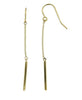 Yellow Gold Shepherd Hook Earrings.