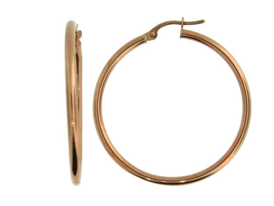 Rose Gold Hoop Earrings.