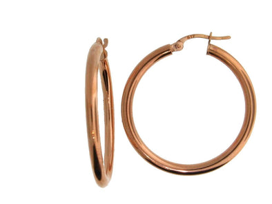 Rose Gold Hoop Earrings.