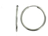 White Gold 21mm Hoop Earrings.