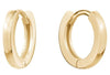 Yellow Gold 2mm x 12mm Huggie Earrings.