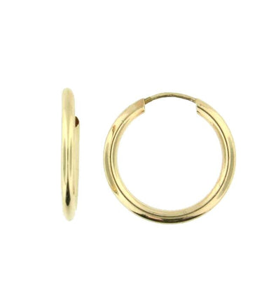 Yellow Gold Superflex Hoop Earrings.