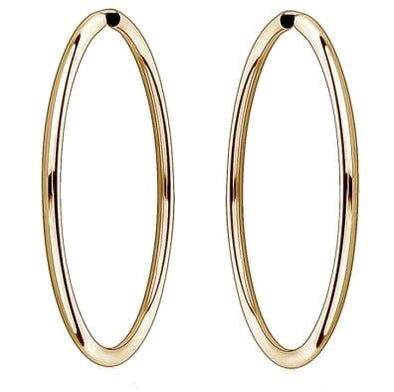 Yellow Gold Superflex Hoop Earrings.