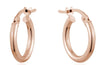 Rose Gold Hoop Earrings.