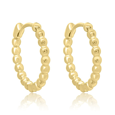 Yellow Gold Hoop Earrings.