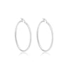 White Gold Hoop Earrings.