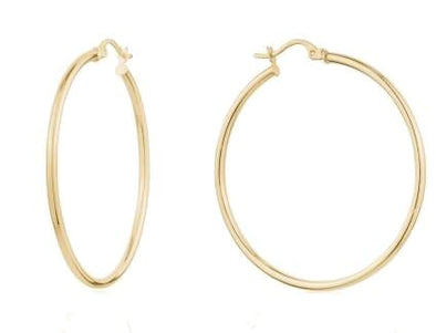 Yellow Gold Hoop Earrings.