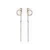 Yellow Gold Bar Stud Earrings.