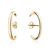 Yellow Gold Cuff Stud Earrings.