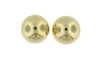 Yellow Gold Button Stud Earrings.