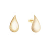 Yellow Gold Water Drop Stud Earrings.