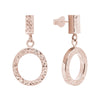 Rose Gold Diamond Cut Circle Stud Earrings.