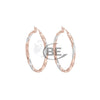 Rose Gold Twisted Hoop Earrings.