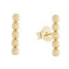 Yellow Gold Beaded Stud Earrings.