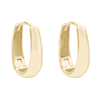 Yellow Gold Huggie Earrings.