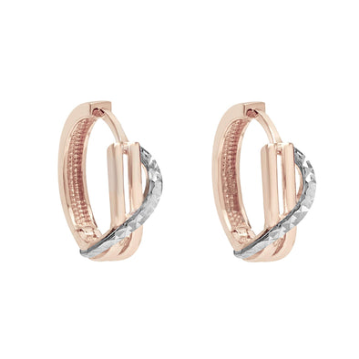 Rose Gold Huggie Earrings.