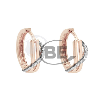 Rose Gold Huggie Earrings.