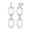 Sterling Silver Diamond Drop Earrings