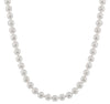 Cultured Akoya Pearl Necklace.6.5 - 7.0mm Pearls.18 Inch Knotted Strand., Yellow Gold Clasp.