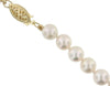 Cultured Akoya Pearl Necklace.6.5 - 7.0mm Pearls.18 Inch Knotted Strand., Yellow Gold Clasp.