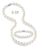 3 Piece Cultured Freshwater 6.0-7.0mm Pearl Set Sterling Silver Clasp