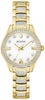 Bulova Ladies Gold Tone Mother of Pearl Dial Quartz Watch.