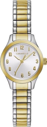 Caravelle New York Ladies Two Tone, Expansion Bracelet Quartz Watch -