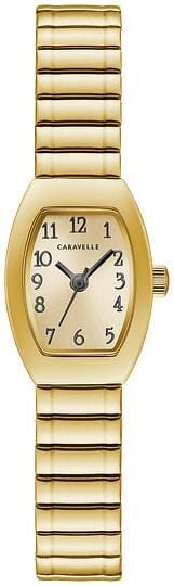 Caravelle New York Ladies Gold Tone, Expansion Bracelet Quartz Watch -