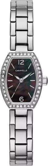 Caravelle Ladies Silver Tone, Stainless Steel Bracelet Mother of Pearl Dial Quartz Watch.