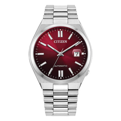 Citizen Gents Silver Tone Sapphire Crystal Automatic Watch Wainwright Jewellers