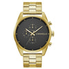 Caravelle New York Gents Gold Tone 24 Hour Dial Quartz Watch -