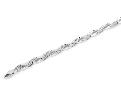 Sterling Silver Diamond Tennis Bracelet.