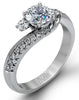 White Gold Engagement Ring. Featuring A Signature Created Lab Grown Center Diamond And Earth Mined Accent Diamonds.