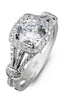 White Gold Engagement Ring. Featuring A Signature Created Lab Grown Center Diamond And Earth Mined Accent Diamonds.