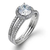 White Gold Engagement Ring. Featuring A Signature Created Lab Grown Center Diamond And Earth Mined Accent Diamonds.