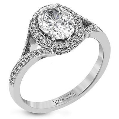 White Gold Engagement Ring. Featuring A Signature Created Lab Grown Center Diamond And Earth Mined Accent Diamonds.