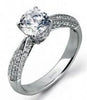 White Gold Engagement Ring. Featuring A Signature Created Lab Grown Center Diamond And Earth Mined Accent Diamonds.