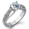 White Gold Engagement Ring. Featuring A Signature Created Lab Grown Center Diamond And Earth Mined Accent Diamonds.