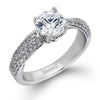 White Gold Engagement Ring. Featuring A Signature Created Lab Grown Center Diamond And Earth Mined Accent Diamonds.