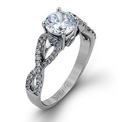 White Gold Engagement Ring. Featuring A Signature Created Lab Grown Center Diamond And Earth Mined Accent Diamonds.