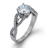 White Gold Engagement Ring. Featuring A Signature Created Lab Grown Center Diamond And Earth Mined Accent Diamonds.