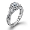 White Gold Engagement Ring. Featuring A Signature Created Lab Grown Center Diamond And Earth Mined Accent Diamonds.