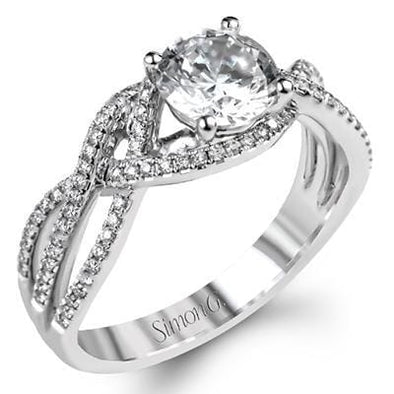 White Gold Engagement Ring. Featuring A Signature Created Lab Grown Center Diamond And Earth Mined Accent Diamonds.