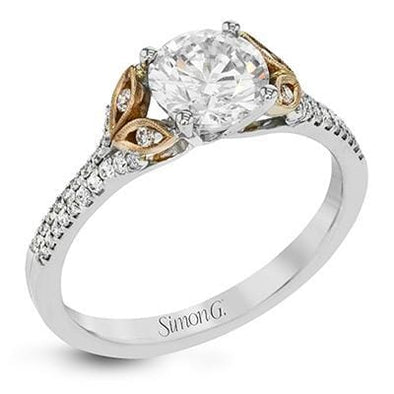 White Gold Engagement Ring. Featuring A Signature Created Lab Grown Center Diamond And Earth Mined Accent Diamonds.