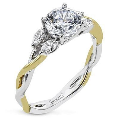 White Gold Engagement Ring. Featuring A Signature Created Lab Grown Center Diamond And Earth Mined Accent Diamonds