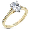 Yellow Gold Engagement Ring. Featuring A Signature Created Lab Grown Center Diamond And Earth Mined Accent Diamonds.