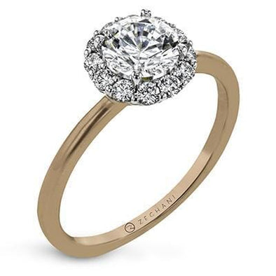 Rose Gold Engagement Ring. Featuring A Signature Created Lab Grown Center Diamond And Earth Mined Accent Diamonds.