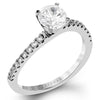 White Gold Engagement Ring. Featuring A Signature Created Lab Grown Center Diamond And Earth Mined Accent Diamonds.