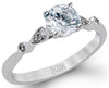 White Gold Engagement Ring. Featuring A Signature Created Lab Grown Center Diamond And Earth Mined Accent Diamonds.