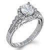 White Gold Engagement Ring. Featuring A Signature Created Lab Grown Center Diamond And Earth Mined Accent Diamonds.